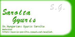 sarolta gyuris business card